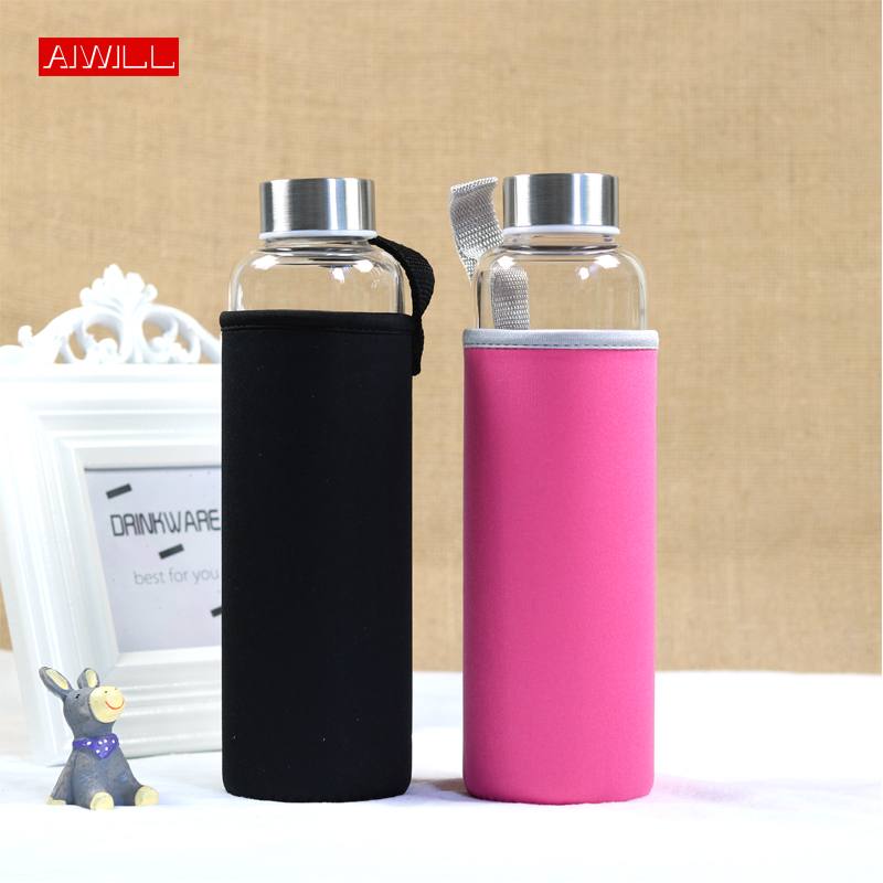 Outdoor Sport Glass Water Bottle - AIWILL Hot Selling Glazen Sport Waterfles
